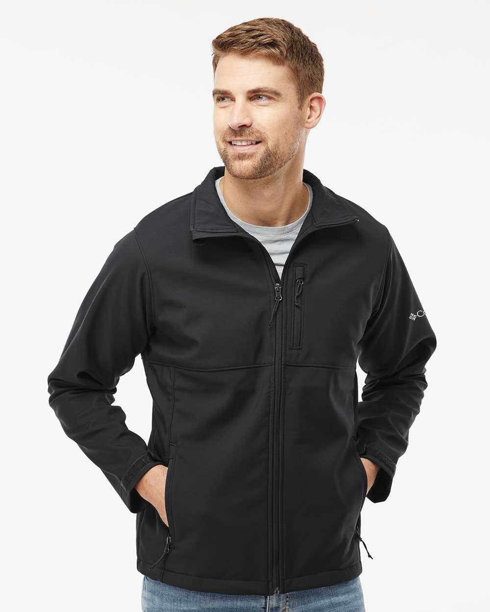 Men's Ascender™ Soft Shell Jacket - OnModelFront - B09224503 - Black
