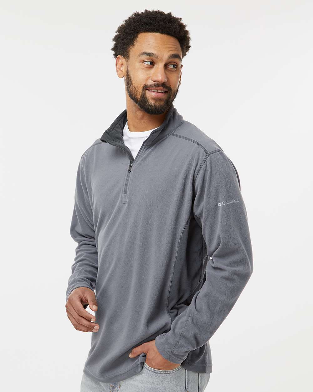 Men's Klamath Range™ II Half-Zip Pullover - OnModelSide - B09524593 - City Grey/ Shark