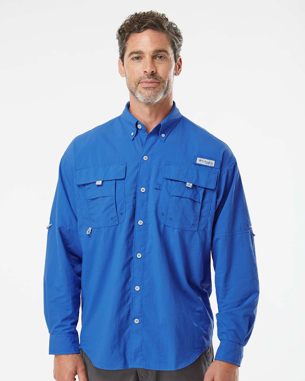 Men's PFG Bahama™ II Shirt - OnModelFront - B11924253 - Vivid Blue