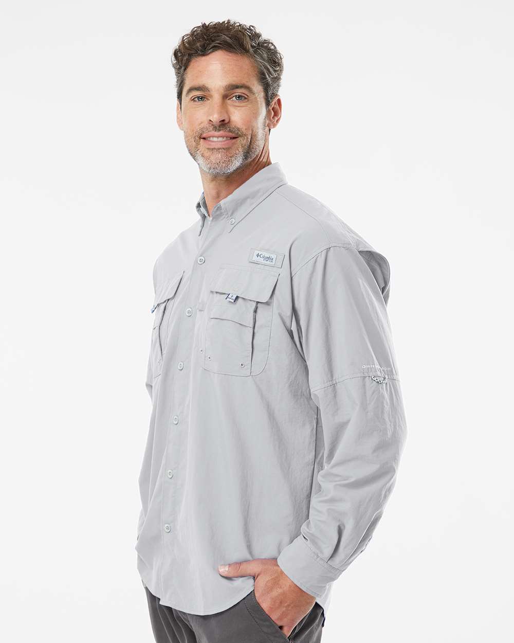 Men's PFG Bahama™ II Shirt - OnModelSide - B11924093 - Cool Grey