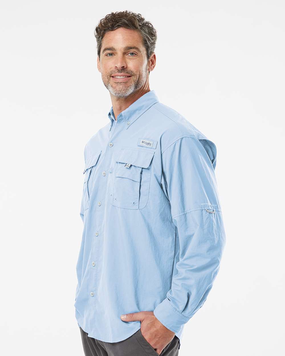 Men's PFG Bahama™ II Shirt - OnModelSide - B11924243 - Sail