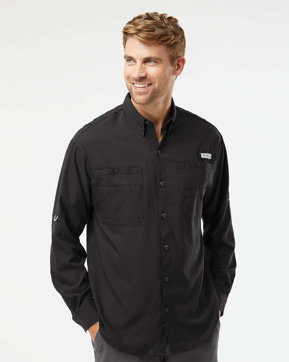 Men's PFG Tamiami™ II Shirt - OnModelFront - B14224503 - Black