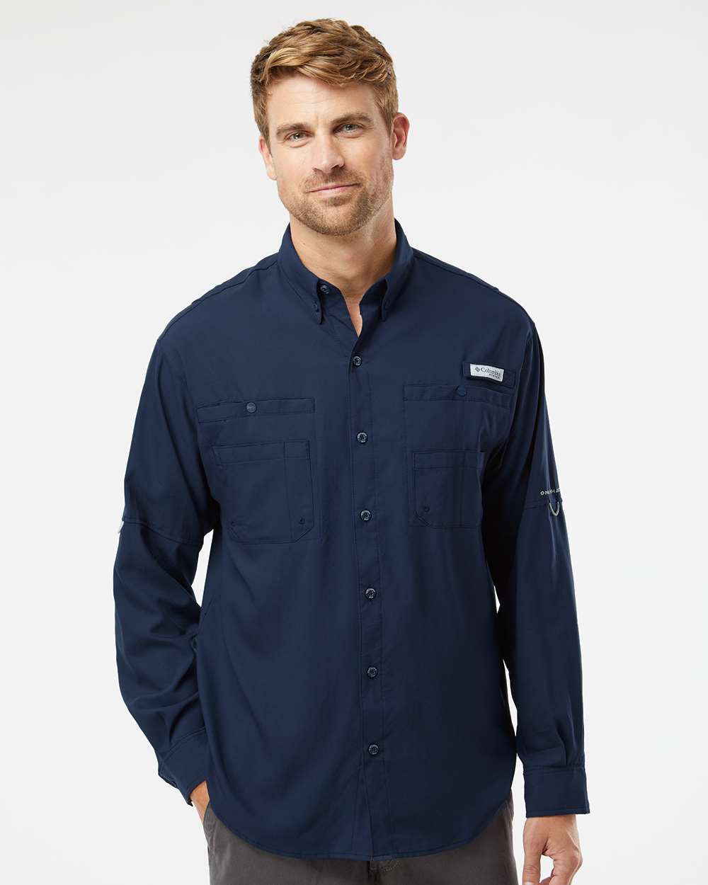 Men's PFG Tamiami™ II Shirt - OnModelFront - B14224653 - Collegiate Navy