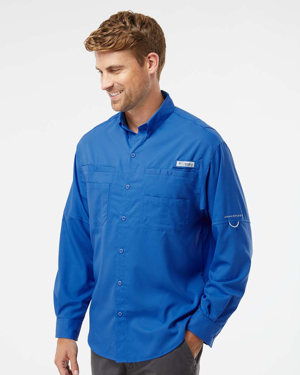 Men's PFG Tamiami™ II Shirt - OnModelSide - B14224103 - Vivid Blue