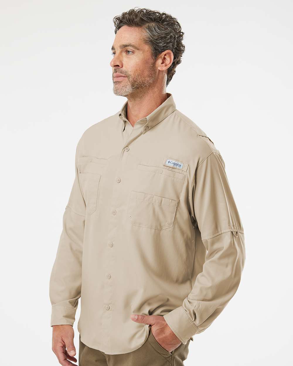 Men's PFG Tamiami™ II Shirt - OnModelSide - B14224243 - Fossil
