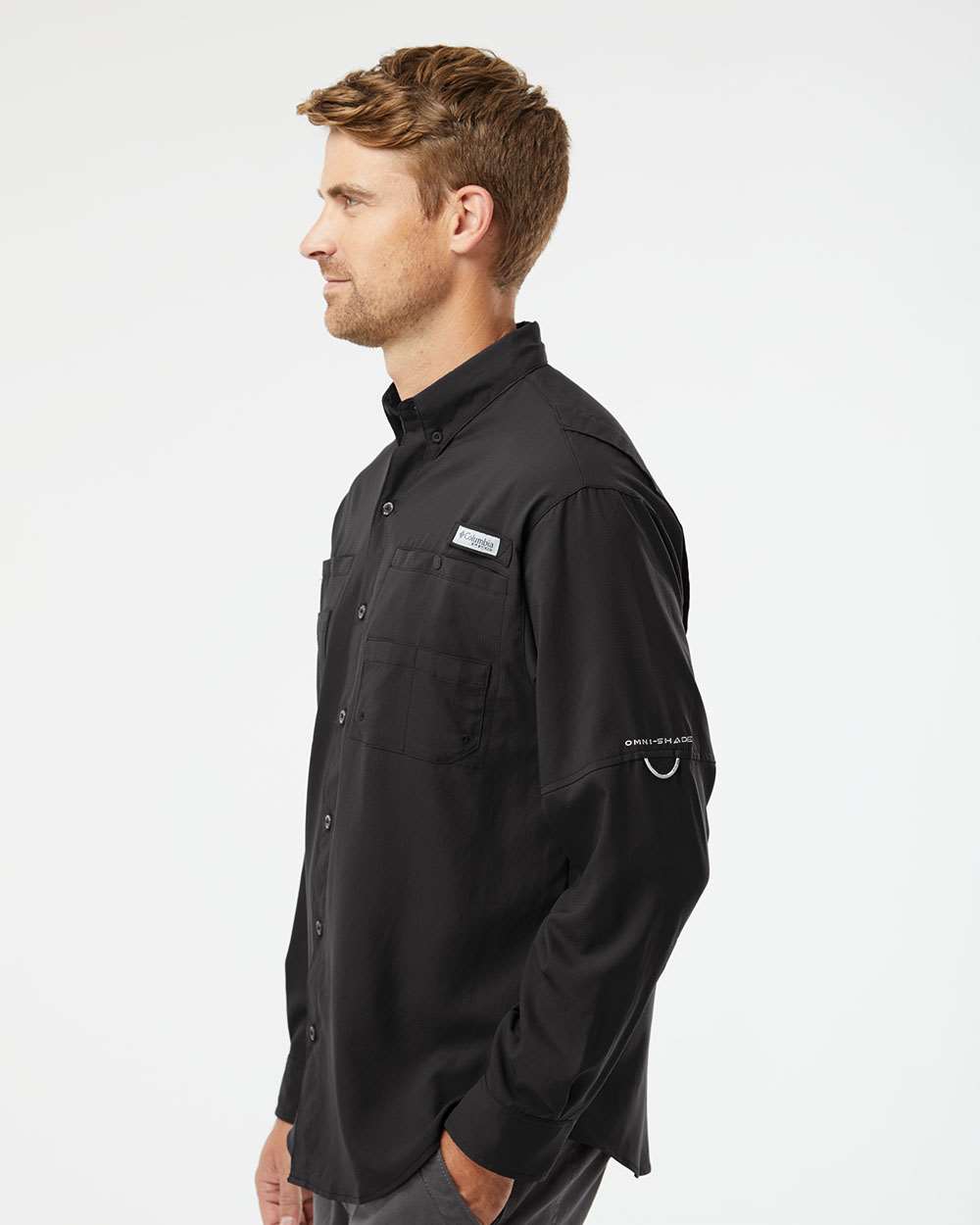 Men's PFG Tamiami™ II Shirt - OnModelSide - B14224503 - Black