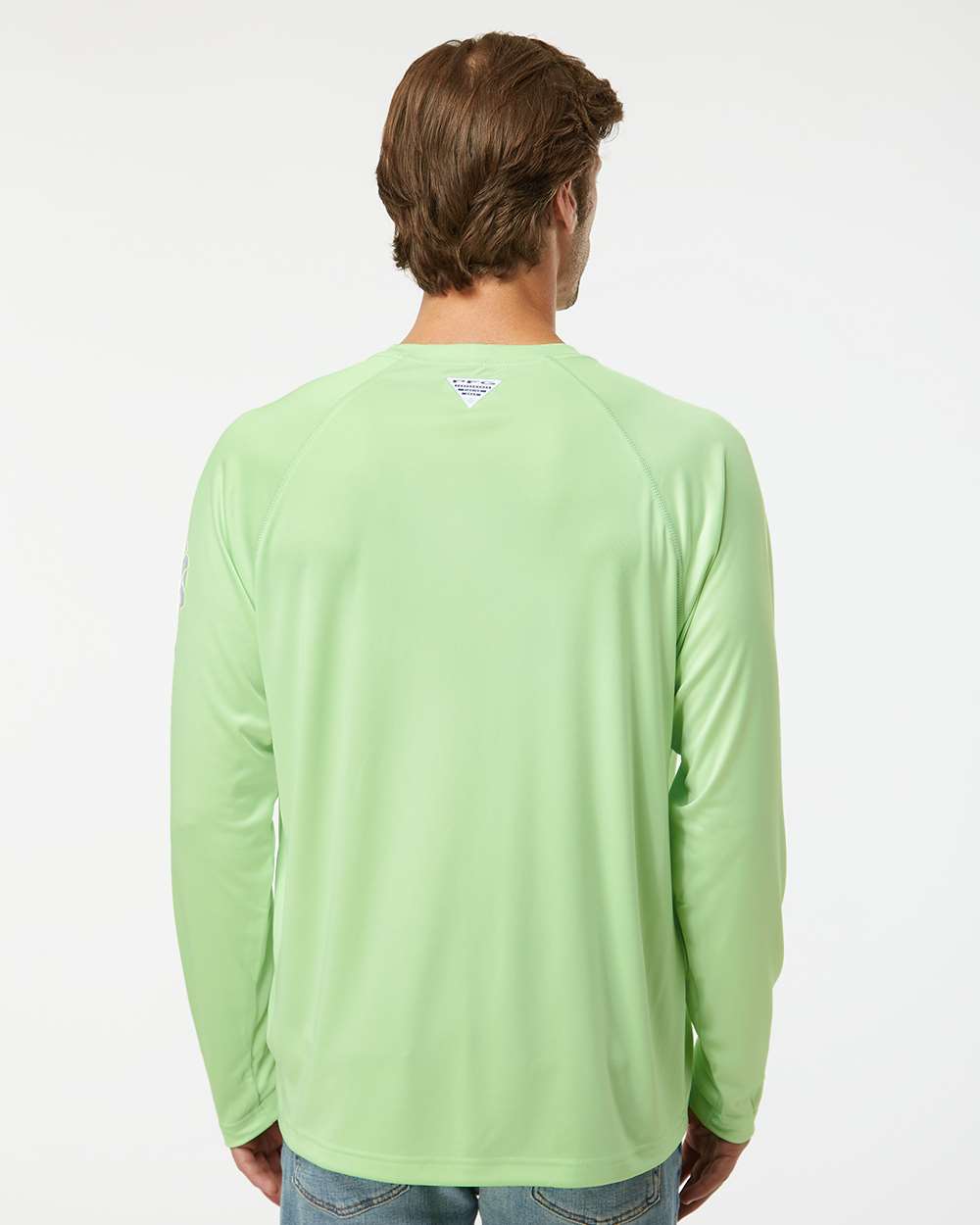 Men's PFG Terminal Tackle™ Long Sleeve T-Shirt - OnModelBack - B14624173 - Key West/ Cool Grey