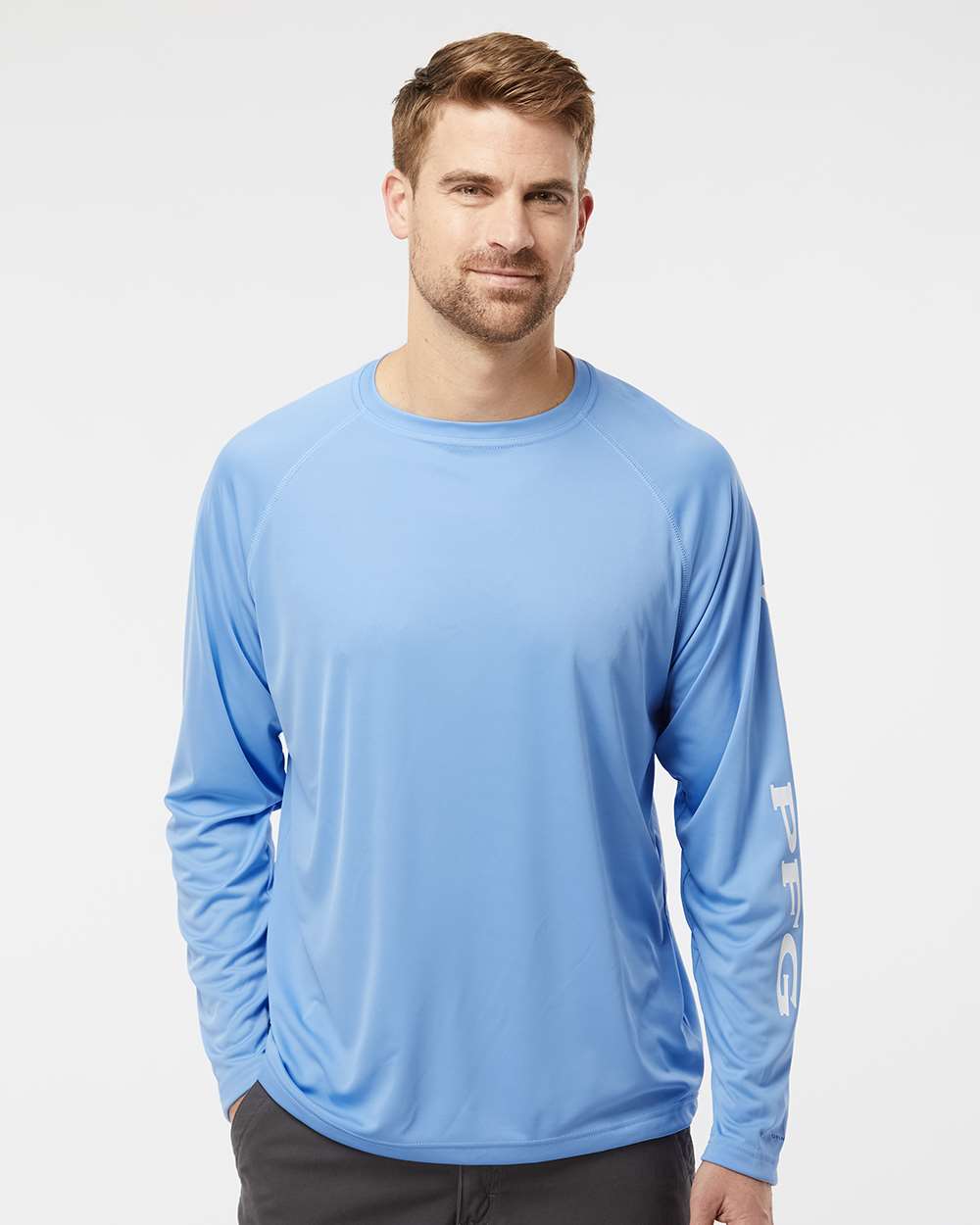 Men's PFG Terminal Tackle™ Long Sleeve T-Shirt - OnModelFront - B14624003 - White Cap/ White