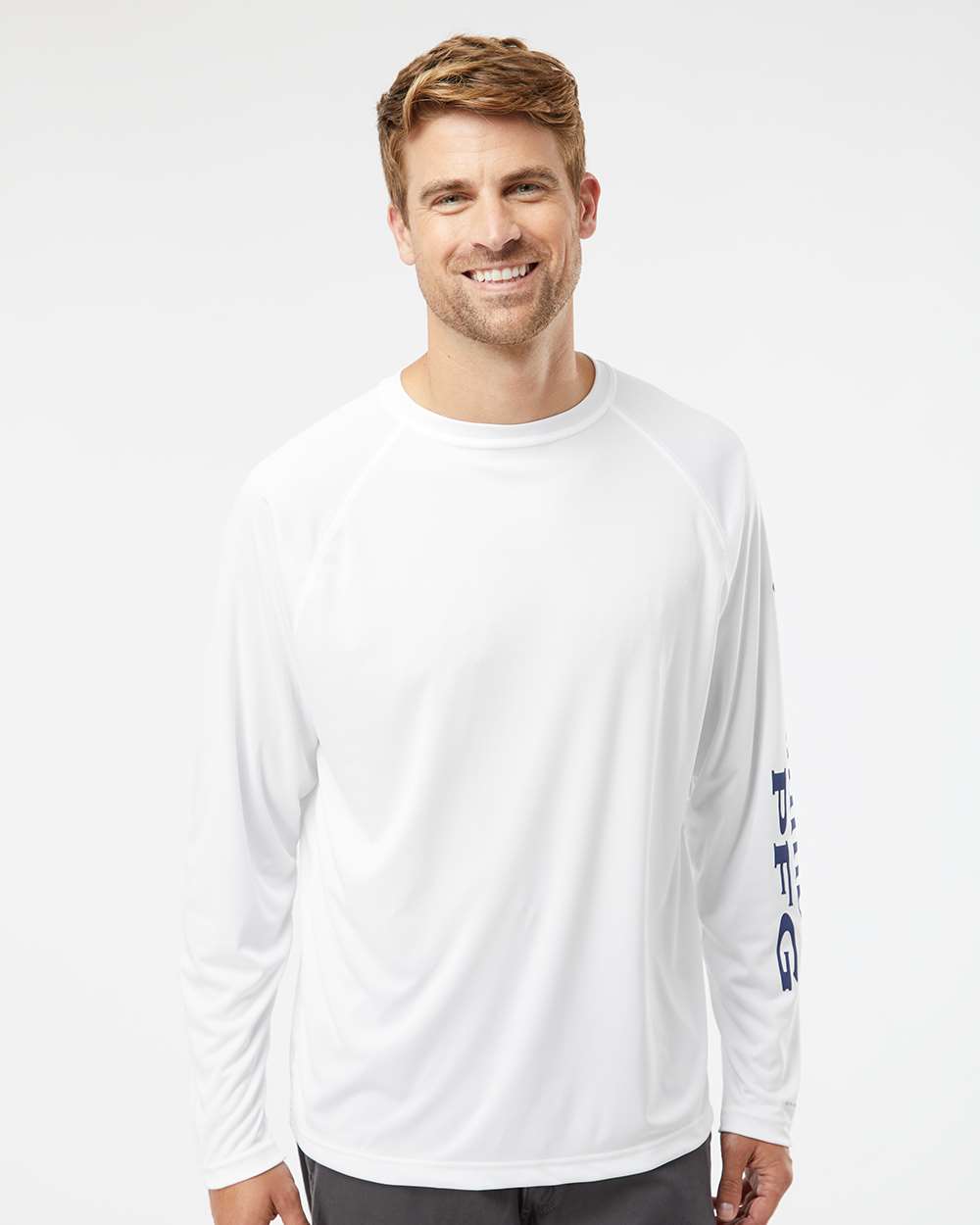 Men's PFG Terminal Tackle™ Long Sleeve T-Shirt - OnModelFront - B14624013 - White/ Nightshade