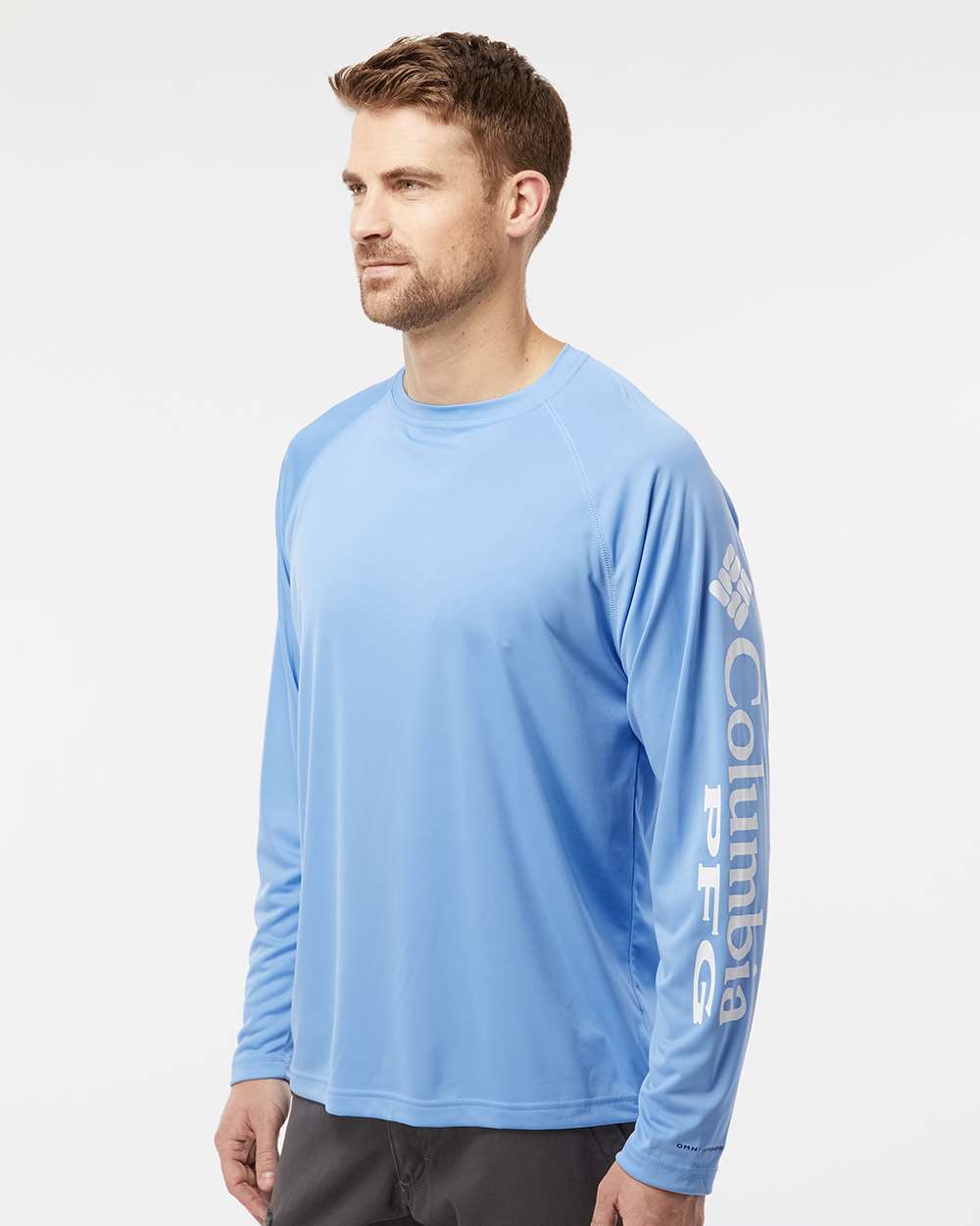Men's PFG Terminal Tackle™ Long Sleeve T-Shirt - OnModelSide - B14624003 - White Cap/ White