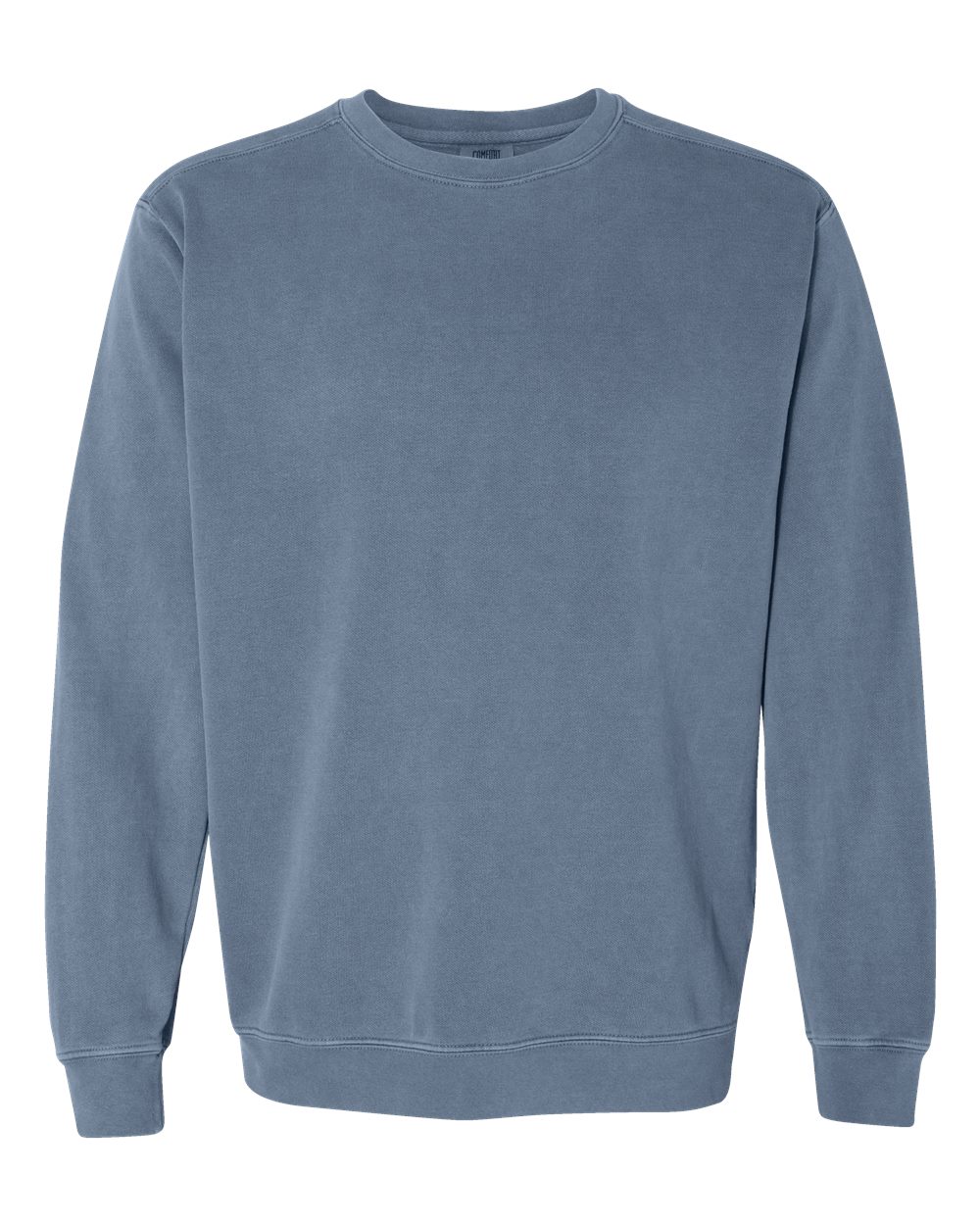 Unisex Garment-Dyed Sweatshirt - Front - B23808983 - Blue Jean