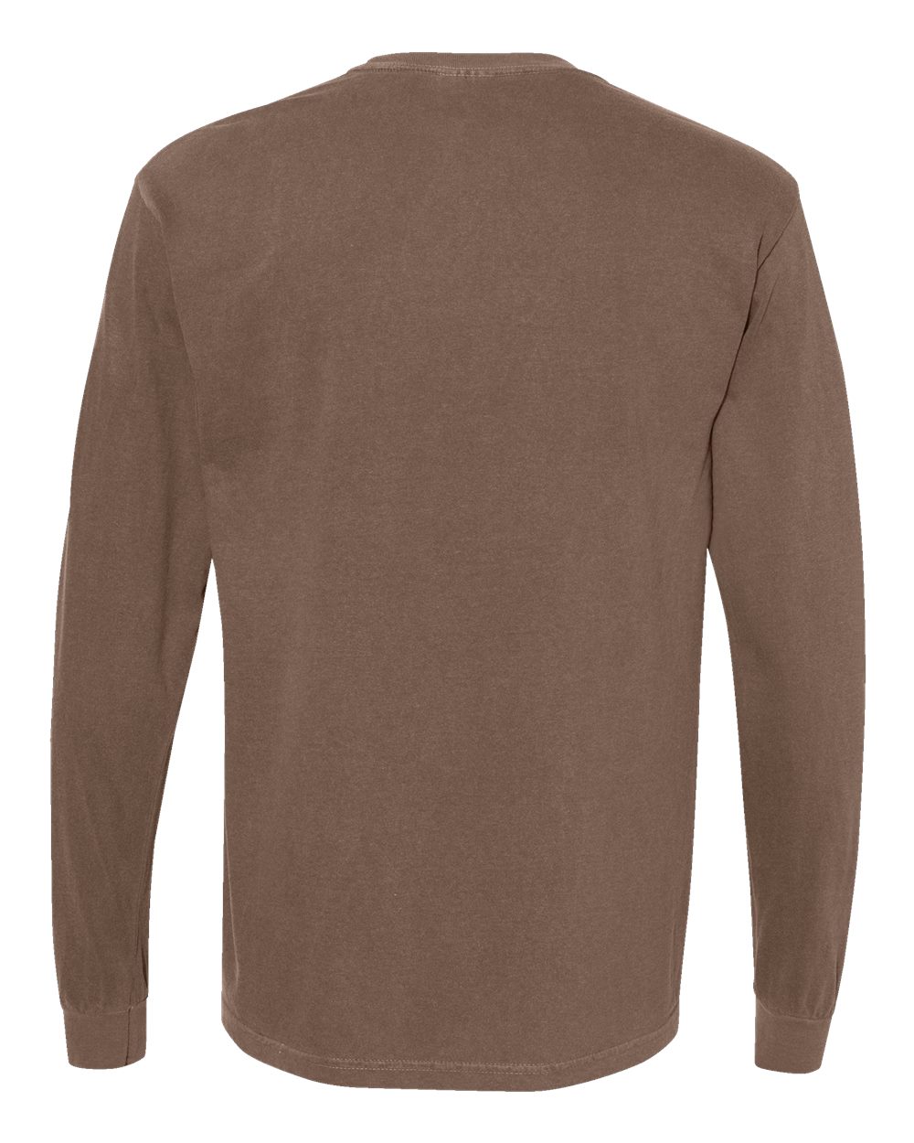 Garment-Dyed Heavyweight Long Sleeve T-Shirt - Back - B08108113 - Espresso