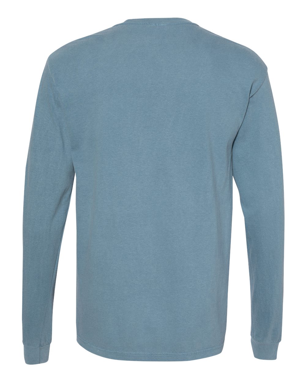 Garment-Dyed Heavyweight Long Sleeve T-Shirt - Back - B08108373 - Ice Blue