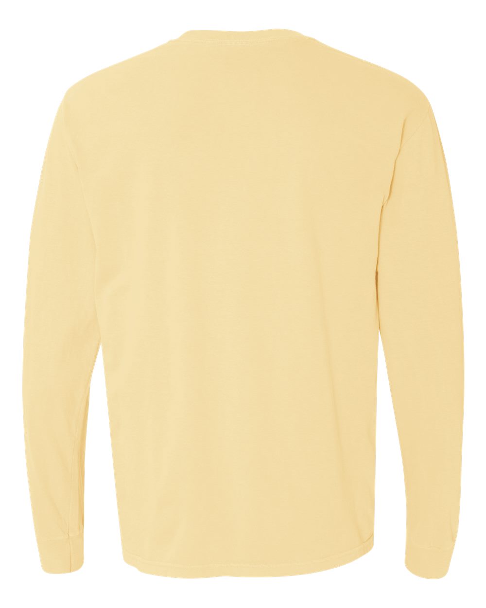 Garment-Dyed Heavyweight Long Sleeve T-Shirt - Back - B08108403 - Butter