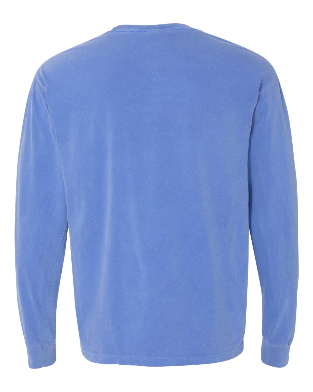 Garment-Dyed Heavyweight Long Sleeve T-Shirt - Back - B08108483 - Flo Blue