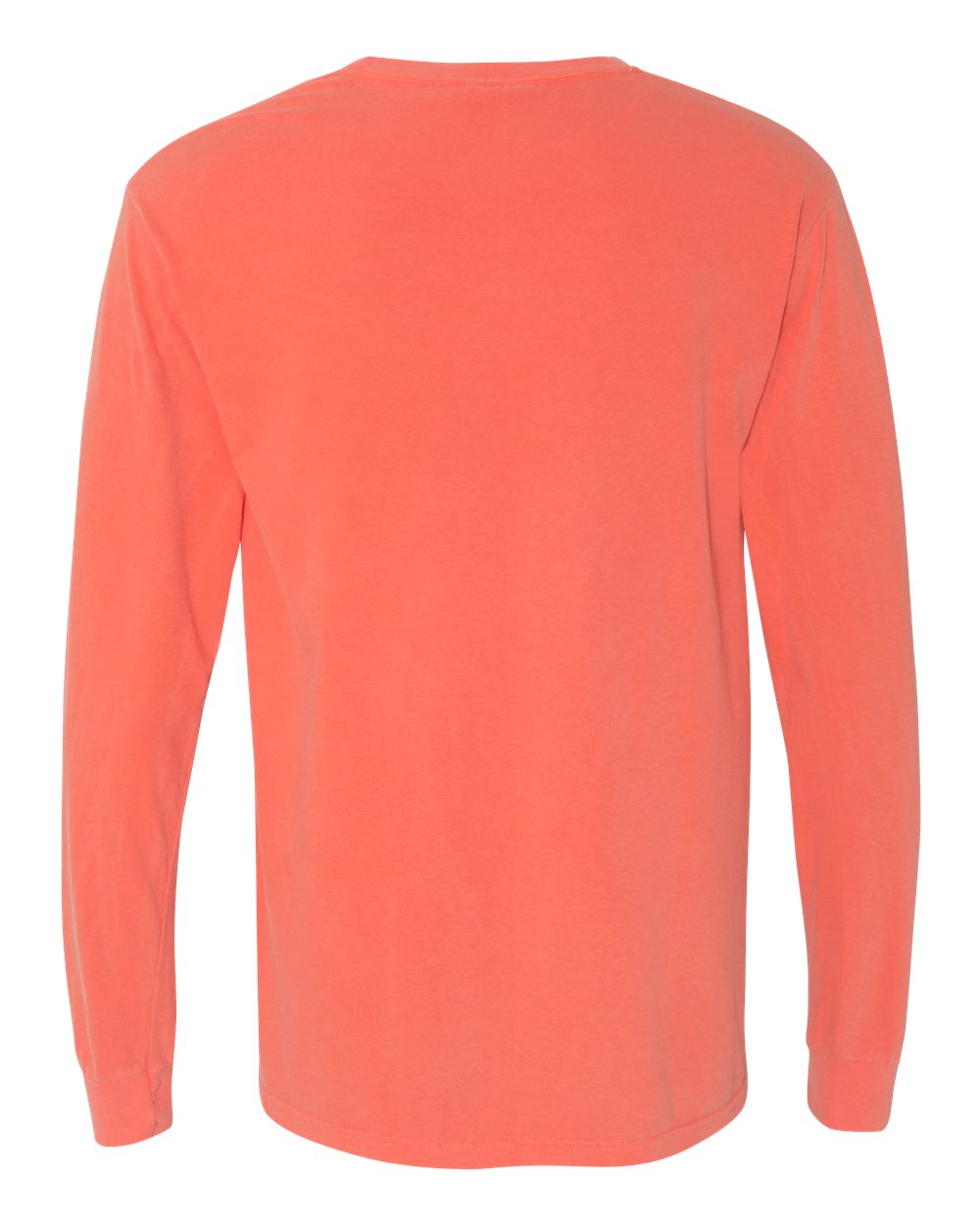 Garment-Dyed Heavyweight Long Sleeve T-Shirt - Back - B08108513 - Bright Salmon
