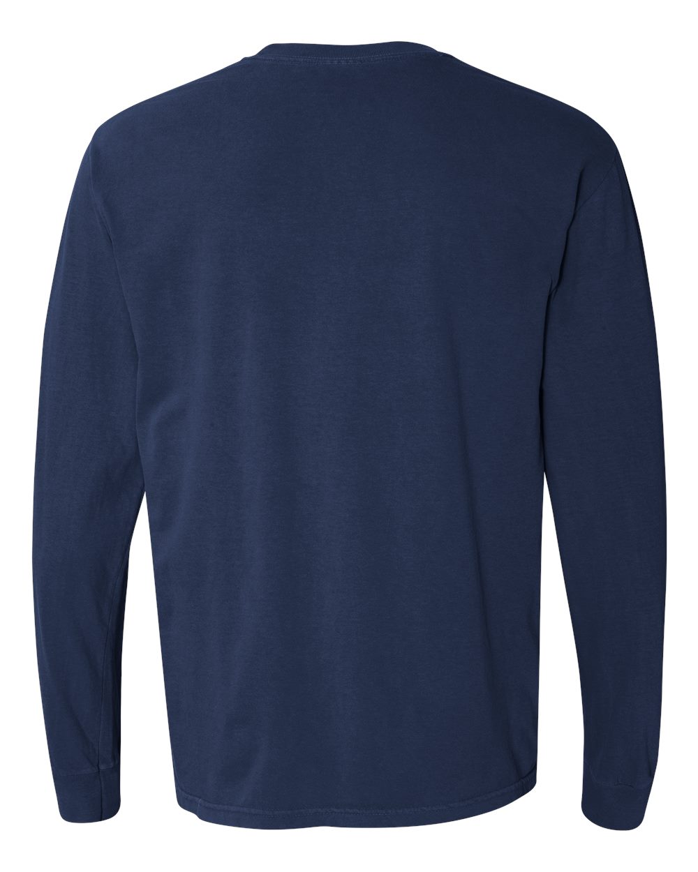 Garment-Dyed Heavyweight Long Sleeve T-Shirt - Back - B08108613 - True Navy