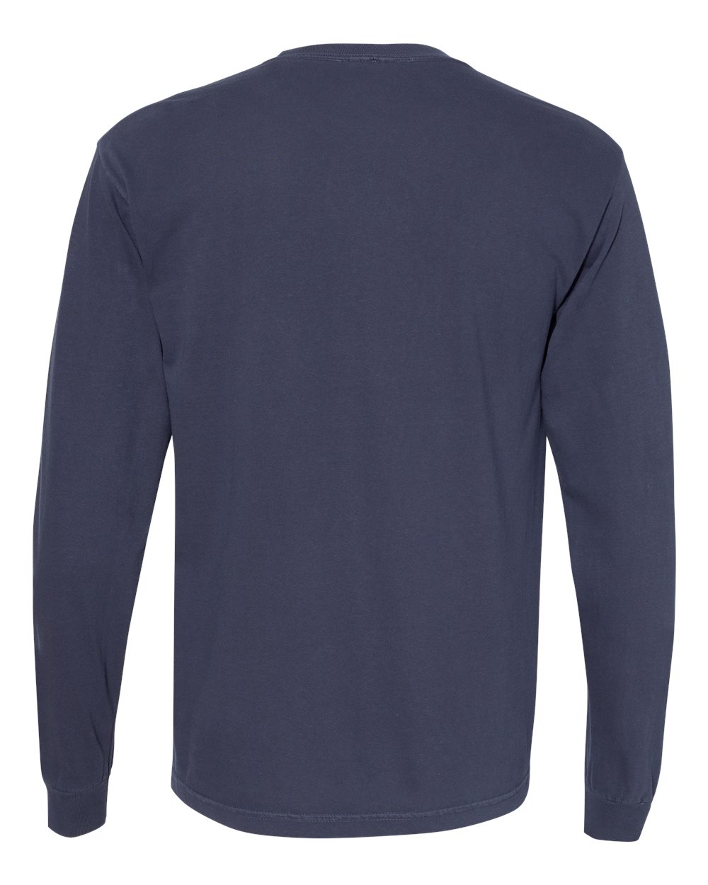 Garment-Dyed Heavyweight Long Sleeve T-Shirt - Back - B08108623 - Navy