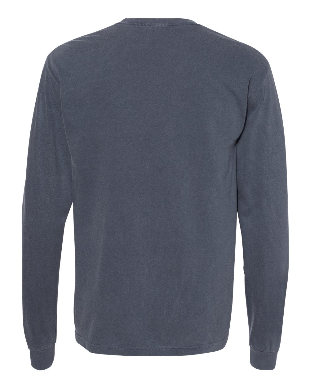 Garment-Dyed Heavyweight Long Sleeve T-Shirt - Back - B08108653 - Denim