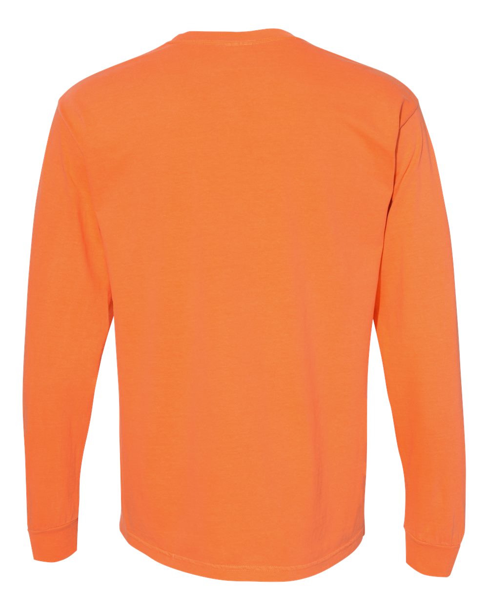 Garment-Dyed Heavyweight Long Sleeve T-Shirt - Back - B08108663 - Burnt Orange