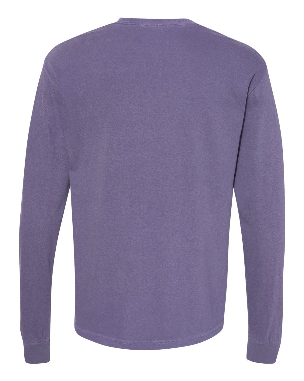 Garment-Dyed Heavyweight Long Sleeve T-Shirt - Back - B08108673 - Grape
