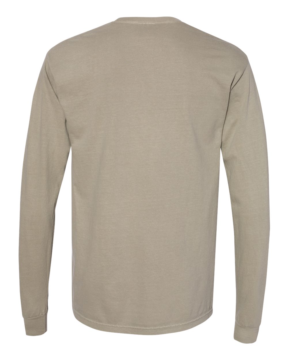 Garment-Dyed Heavyweight Long Sleeve T-Shirt - Back - B08108733 - Sandstone