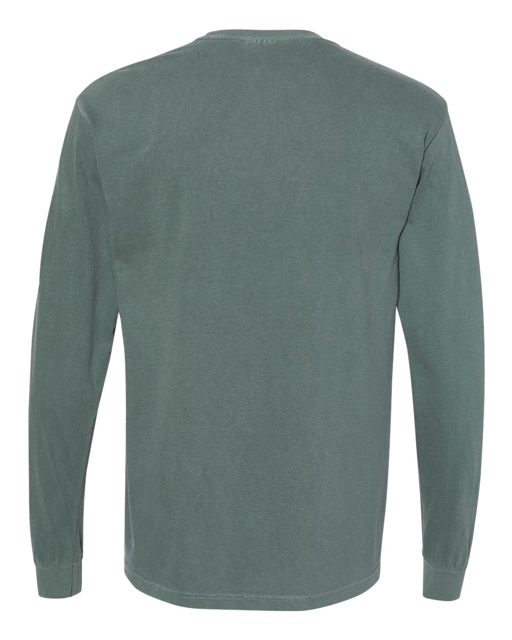 Garment-Dyed Heavyweight Long Sleeve T-Shirt - Back - B08108763 - Blue Spruce