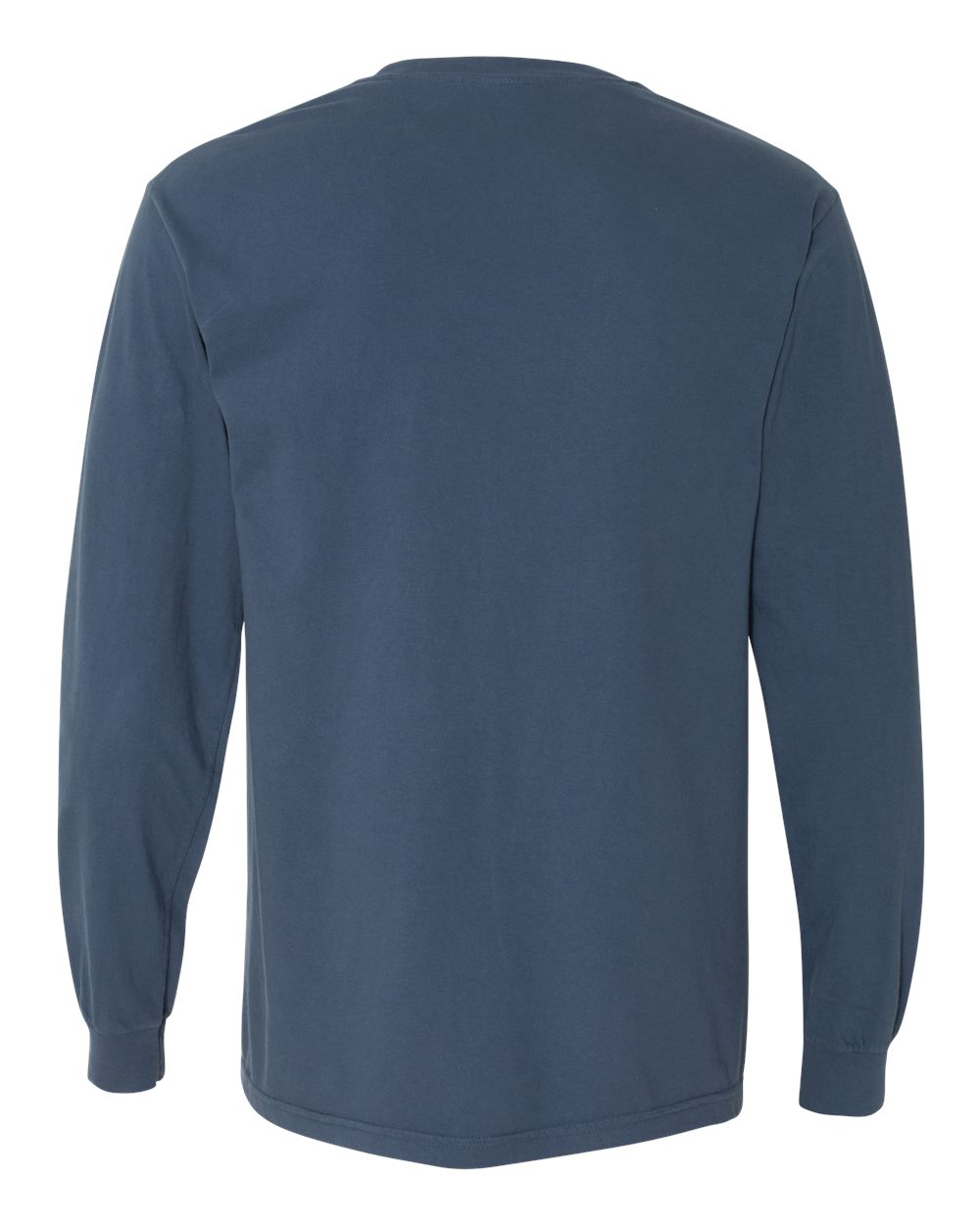 Garment-Dyed Heavyweight Long Sleeve T-Shirt - Back - B08108863 - Midnight