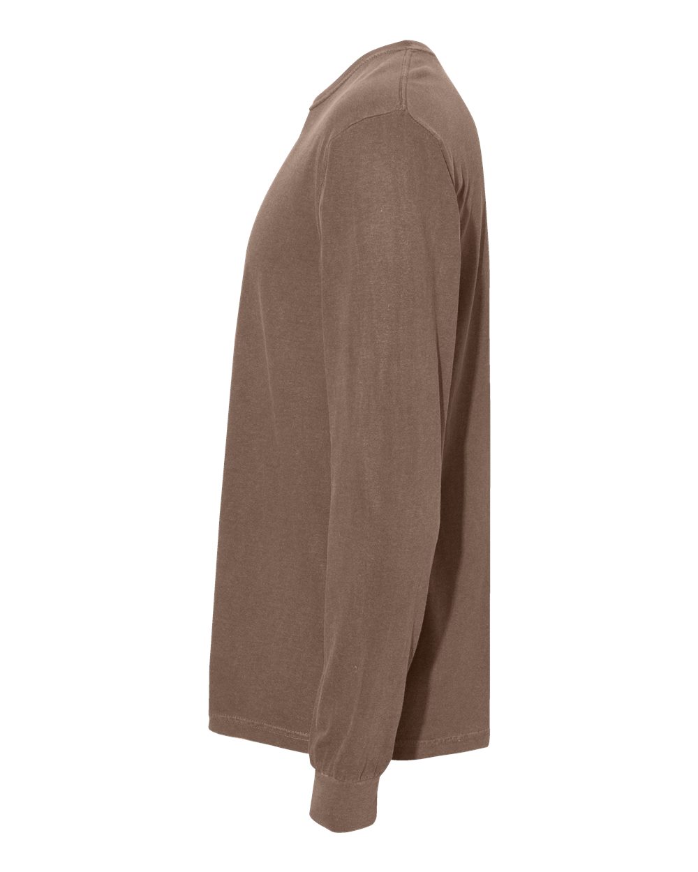 Garment-Dyed Heavyweight Long Sleeve T-Shirt - DirectSide - B08108113 - Espresso