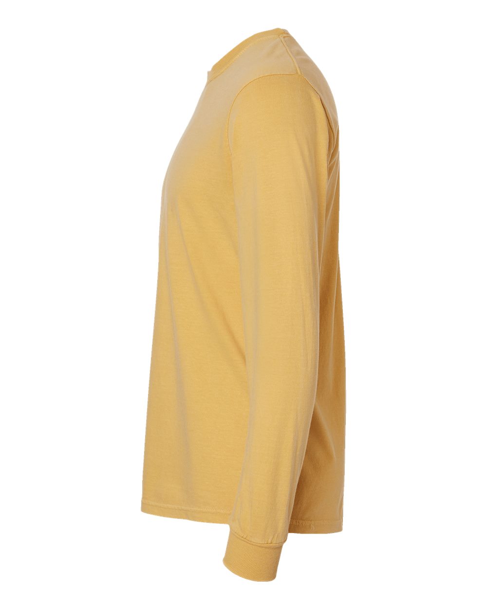 Garment-Dyed Heavyweight Long Sleeve T-Shirt - DirectSide - B08108283 - Mustard