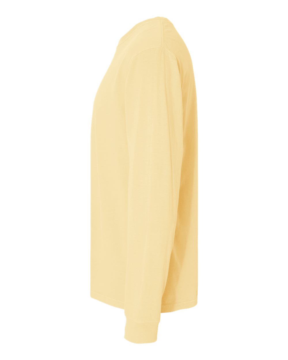 Garment-Dyed Heavyweight Long Sleeve T-Shirt - DirectSide - B08108403 - Butter
