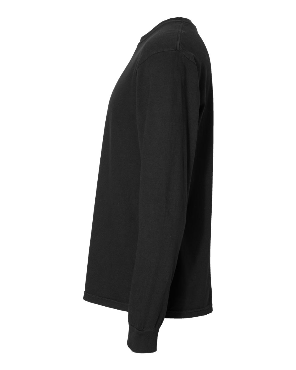 Garment-Dyed Heavyweight Long Sleeve T-Shirt - DirectSide - B08108503 - Black