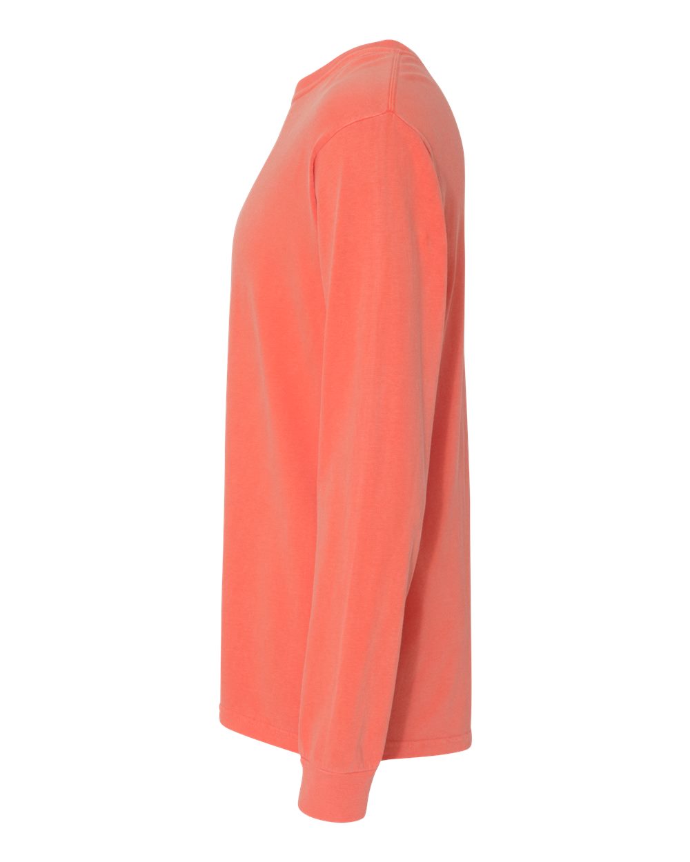 Garment-Dyed Heavyweight Long Sleeve T-Shirt - DirectSide - B08108513 - Bright Salmon