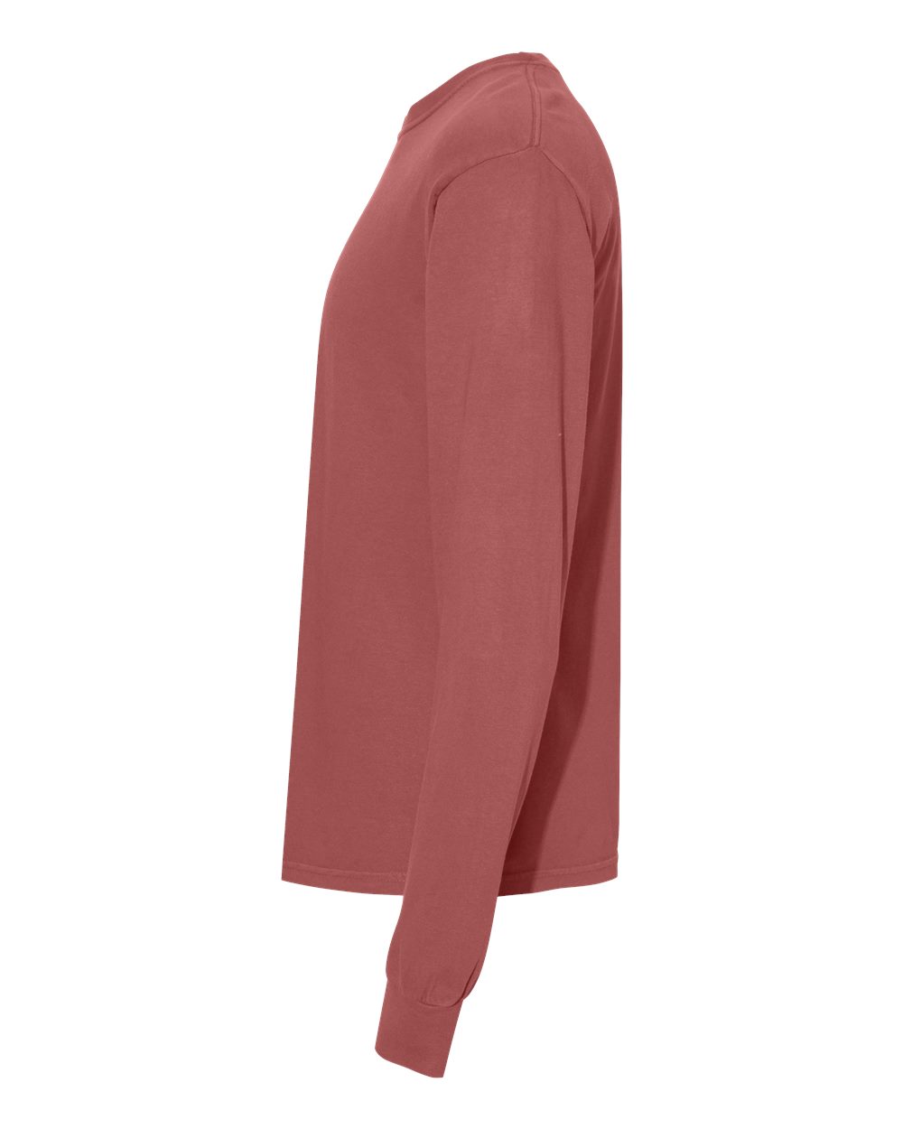 Garment-Dyed Heavyweight Long Sleeve T-Shirt - DirectSide - B08108523 - Brick