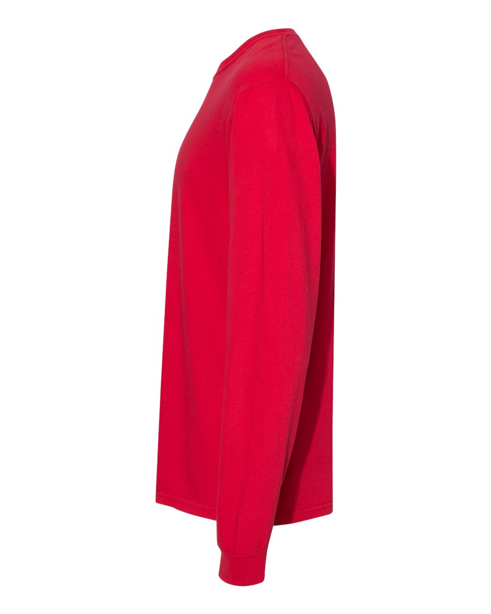 Garment-Dyed Heavyweight Long Sleeve T-Shirt - DirectSide - B08108703 - Red