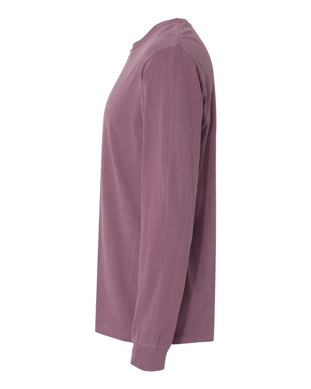Garment-Dyed Heavyweight Long Sleeve T-Shirt - DirectSide - B08108713 - Berry