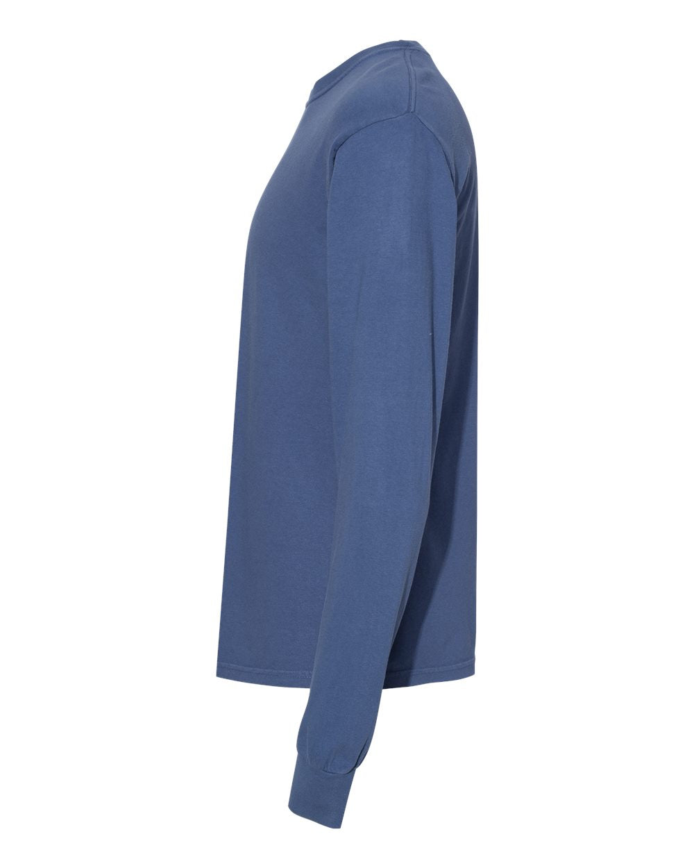 Garment-Dyed Heavyweight Long Sleeve T-Shirt - DirectSide - B08108753 - China Blue