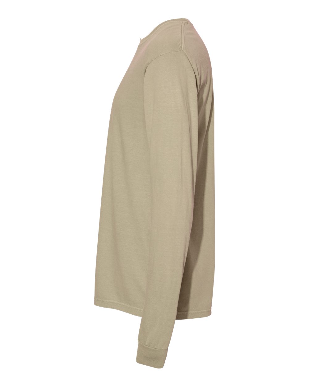 Garment-Dyed Heavyweight Long Sleeve T-Shirt - DirectSide - B08108773 - Khaki