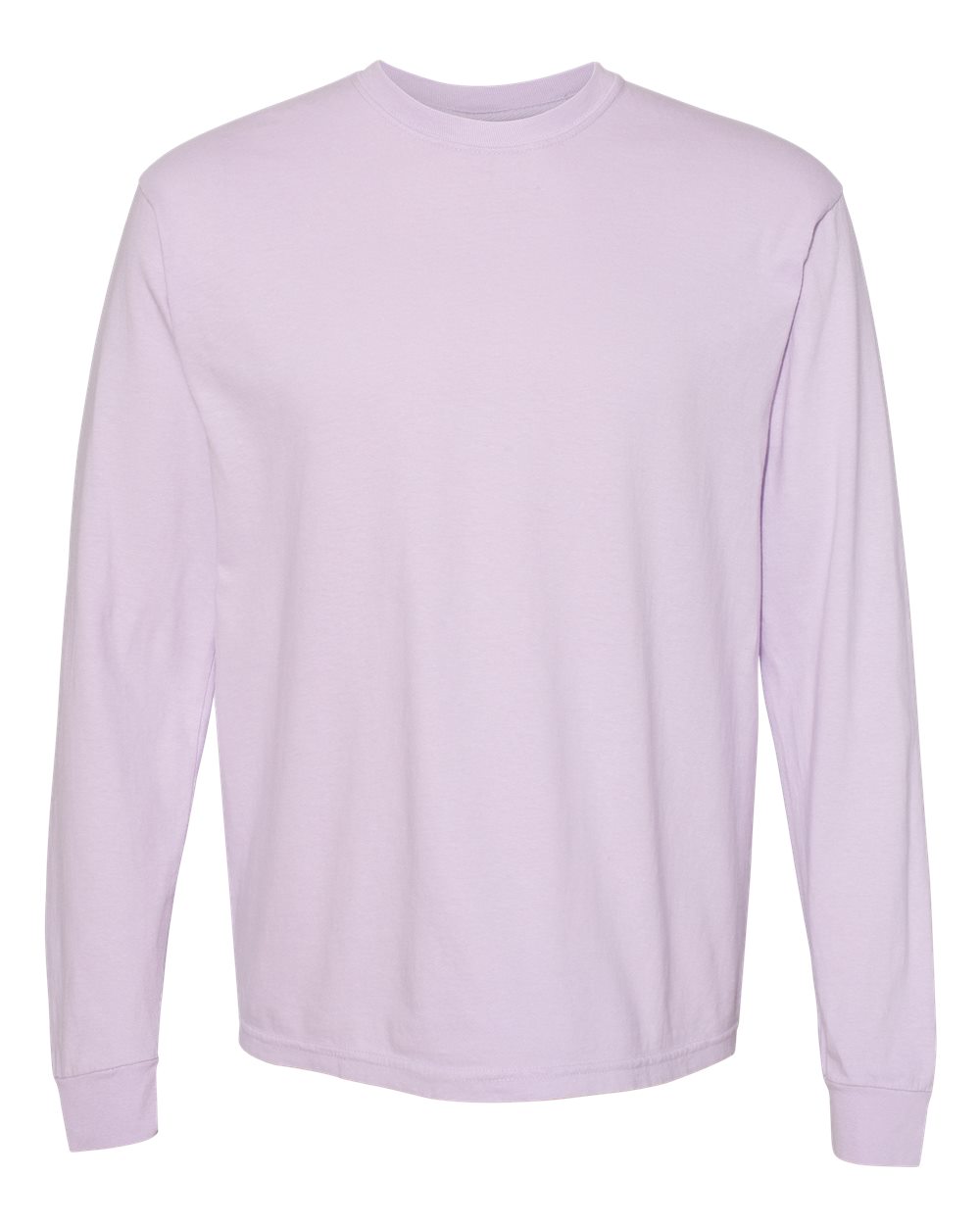 Garment-Dyed Heavyweight Long Sleeve T-Shirt - Front - B08108043 - Orchid