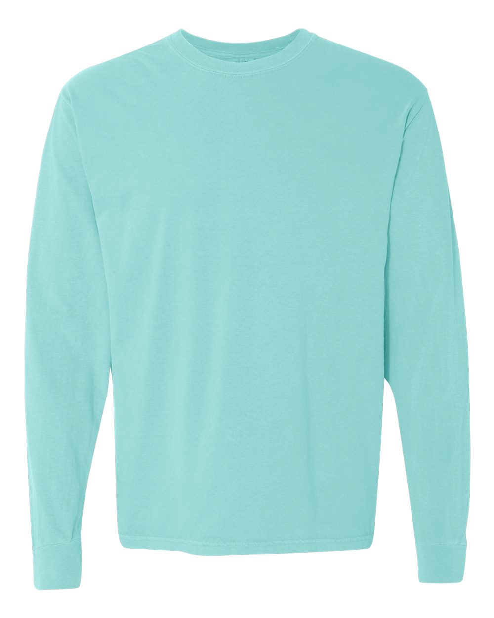 Garment-Dyed Heavyweight Long Sleeve T-Shirt - Front - B08108473 - Chalky Mint