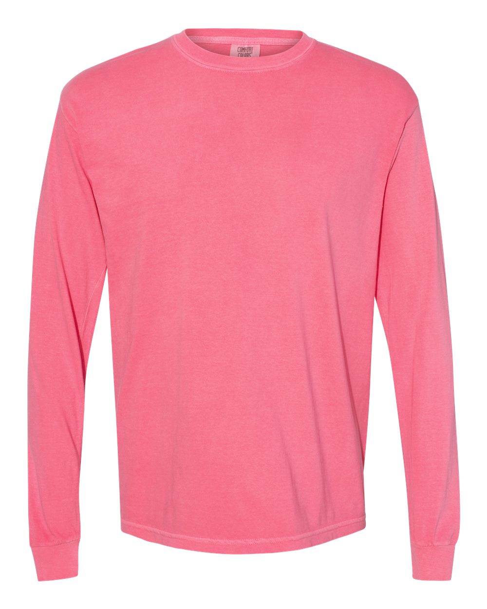 Garment-Dyed Heavyweight Long Sleeve T-Shirt - Front - B08108533 - Crunchberry