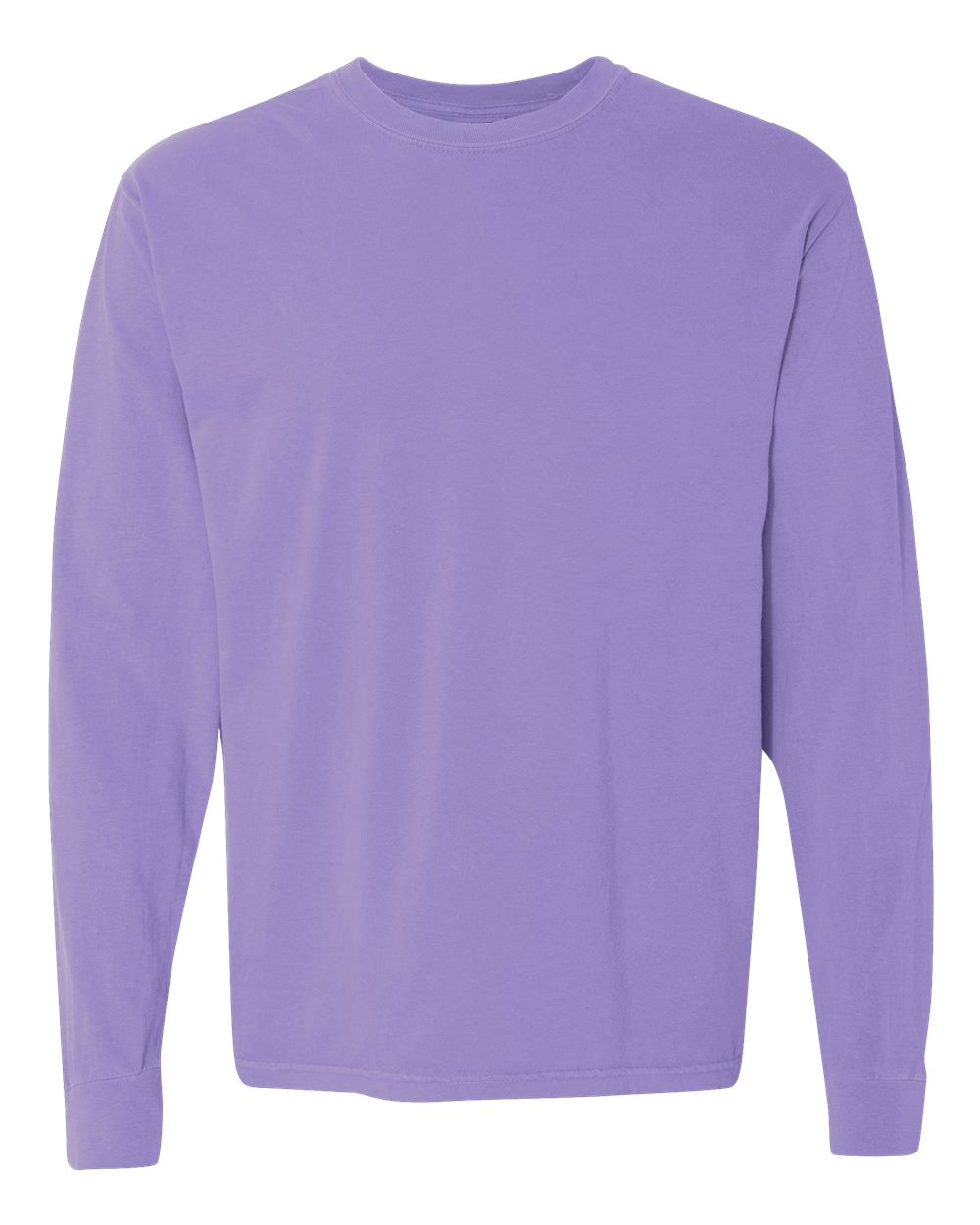 Garment-Dyed Heavyweight Long Sleeve T-Shirt - Front - B08108573 - Violet