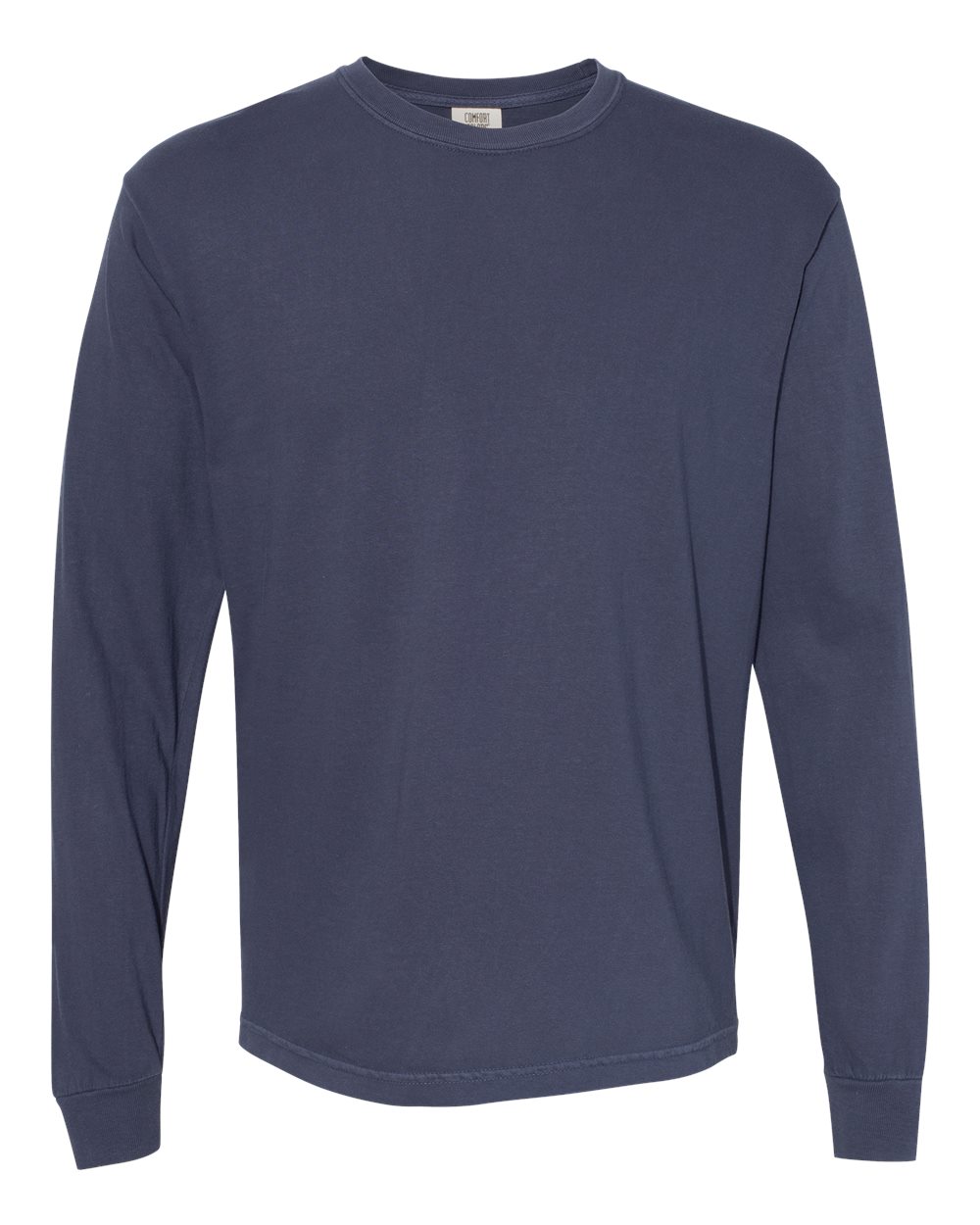 Garment-Dyed Heavyweight Long Sleeve T-Shirt - Front - B08108623 - Navy