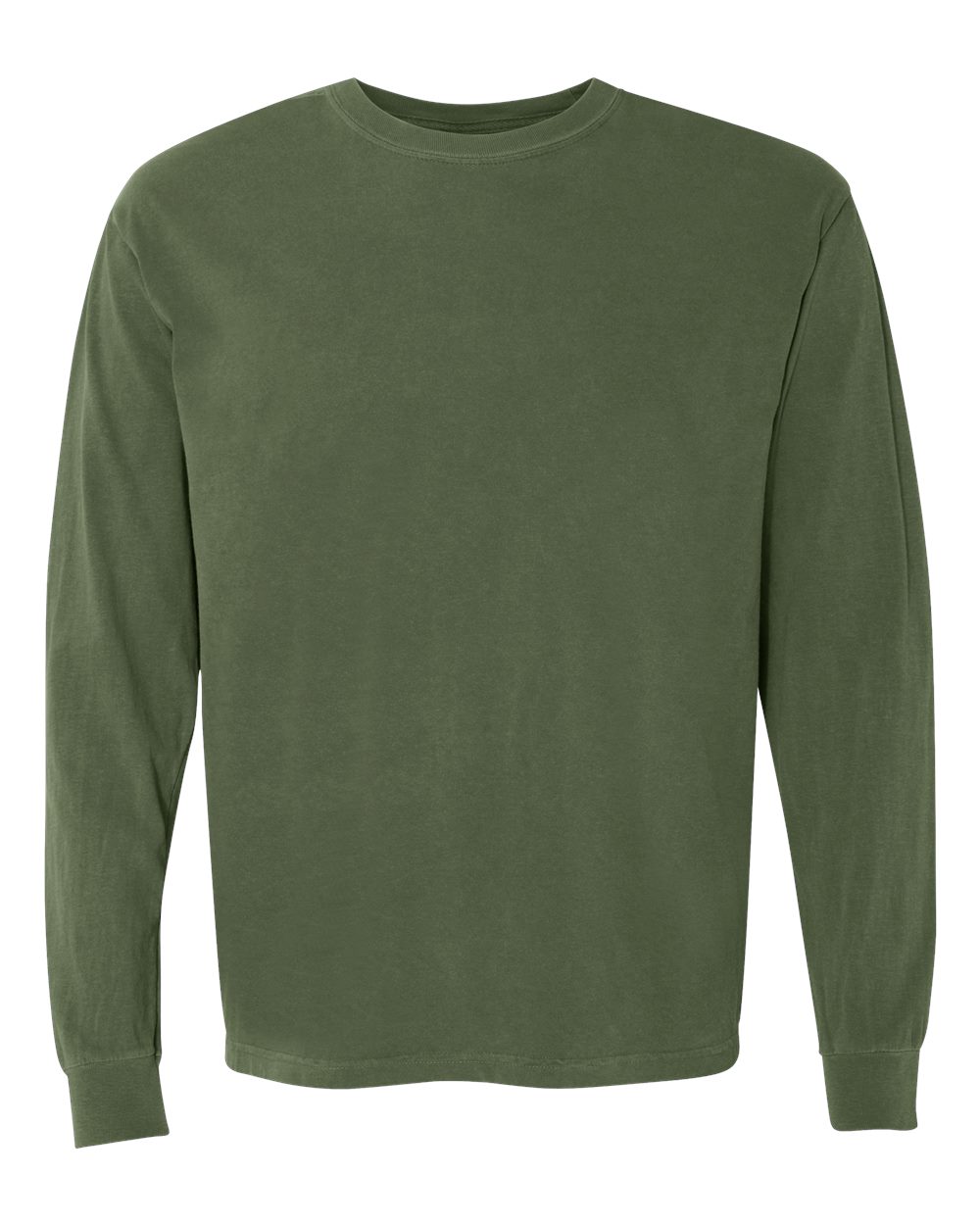 Garment-Dyed Heavyweight Long Sleeve T-Shirt - Front - B08108643 - Hemp