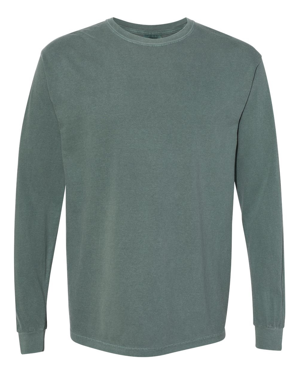 Garment-Dyed Heavyweight Long Sleeve T-Shirt - Front - B08108763 - Blue Spruce