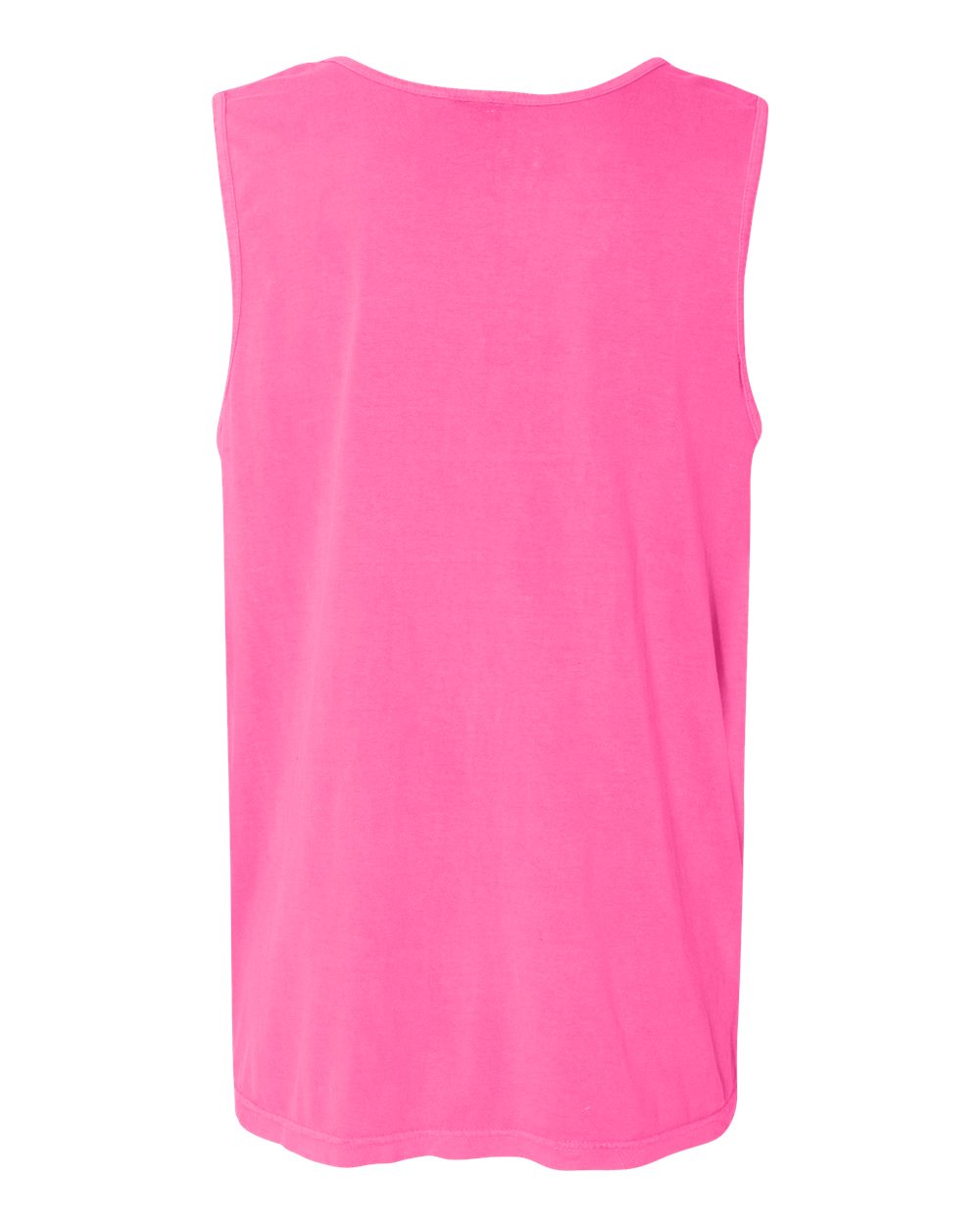 Garment-Dyed Heavyweight Tank Top - Back - B09808302 - Neon Pink