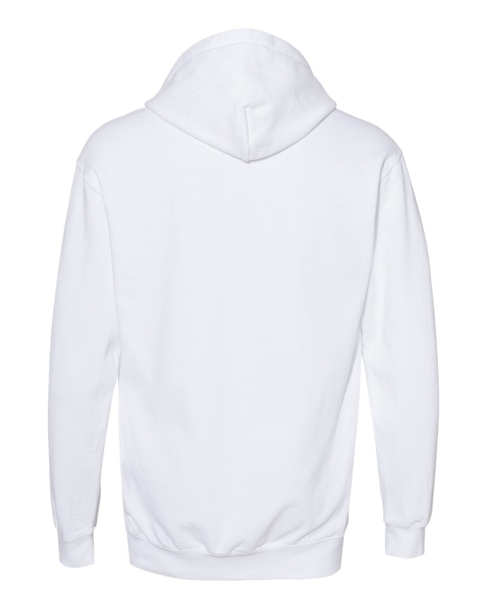 Unisex Garment-Dyed Hooded Sweatshirt - Back - B70108003 - White