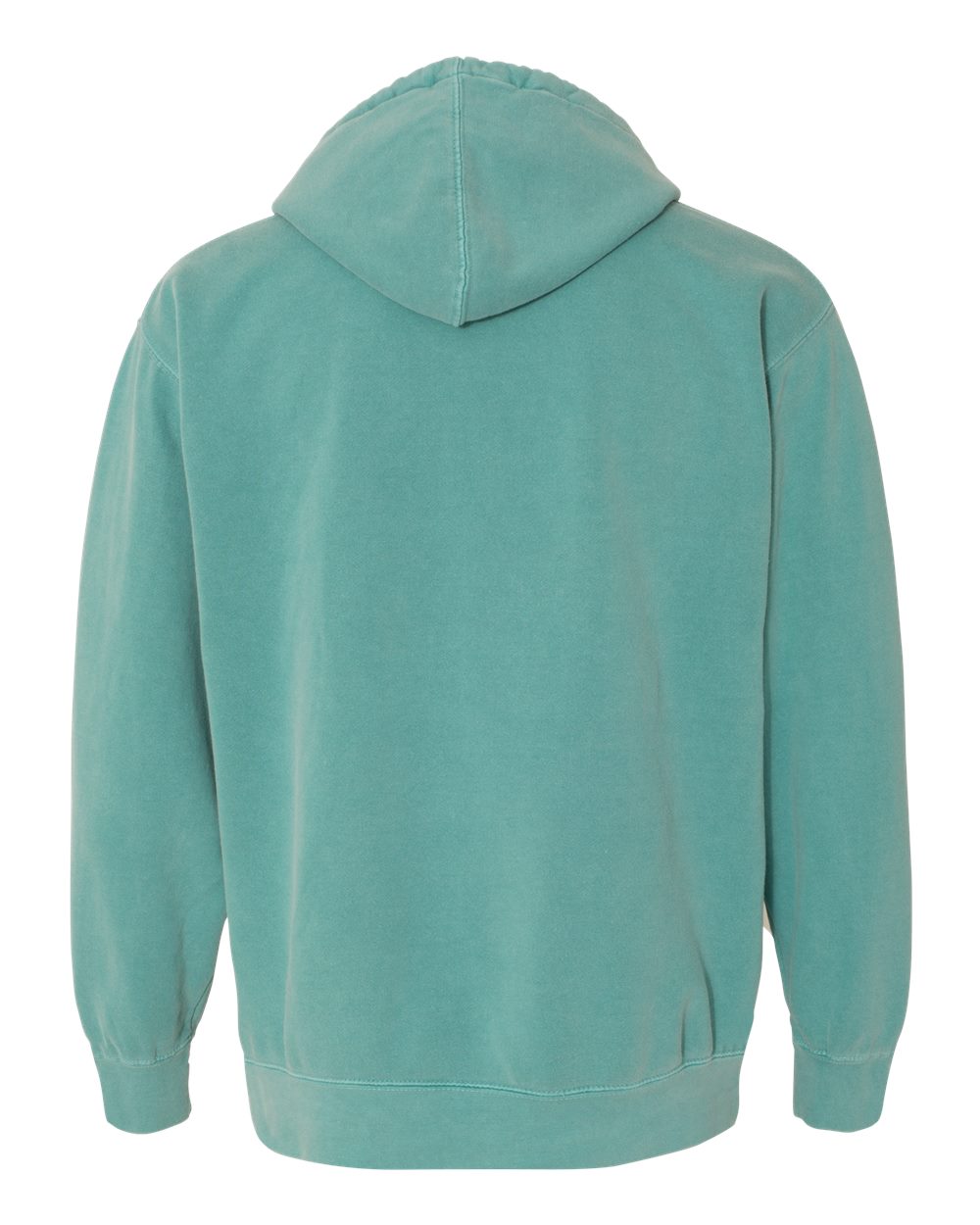 Unisex Garment-Dyed Hooded Sweatshirt - Back - B70108053 - Seafoam
