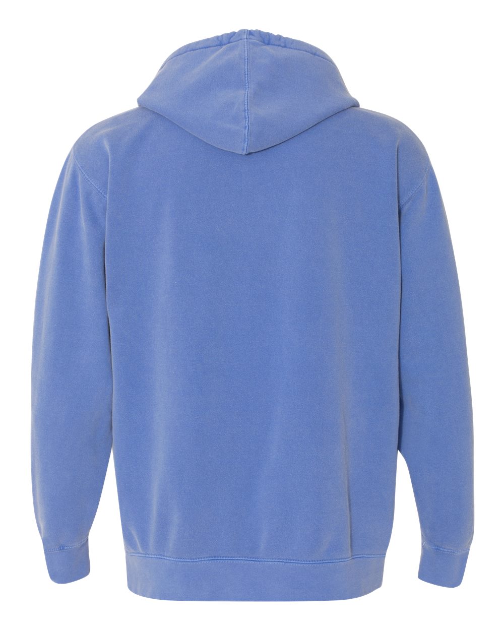 Unisex Garment-Dyed Hooded Sweatshirt - Back - B70108483 - Flo Blue