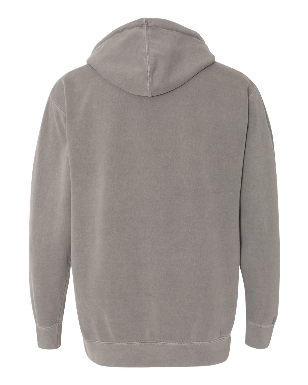 Unisex Garment-Dyed Hooded Sweatshirt - Back - B70108583 - Grey